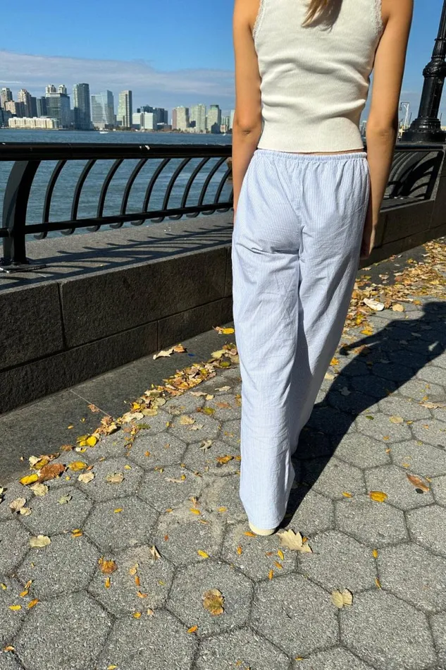 Brandy Melville Sweatpants and Sweatshirts Anastasia Pants Light Blue And White Stripes 8211 Women