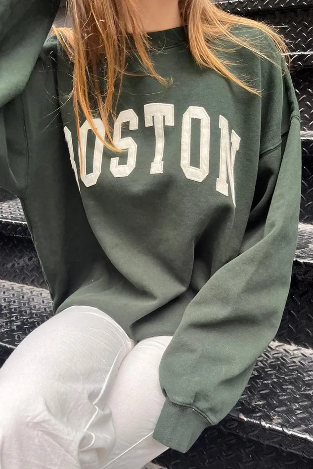 Brandy Melville Sweatpants and Sweatshirts Erica Boston Sweatshirt Dark Green 8211 Women Brandy Melville Sweatpants and Sweatshirts Erica Boston Sweatshirt Dark Green 8211 Women