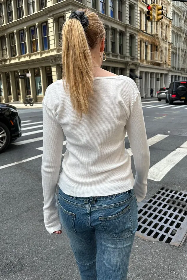 Brandy Melville Tops Ahern Thermal Top White 8211 Women