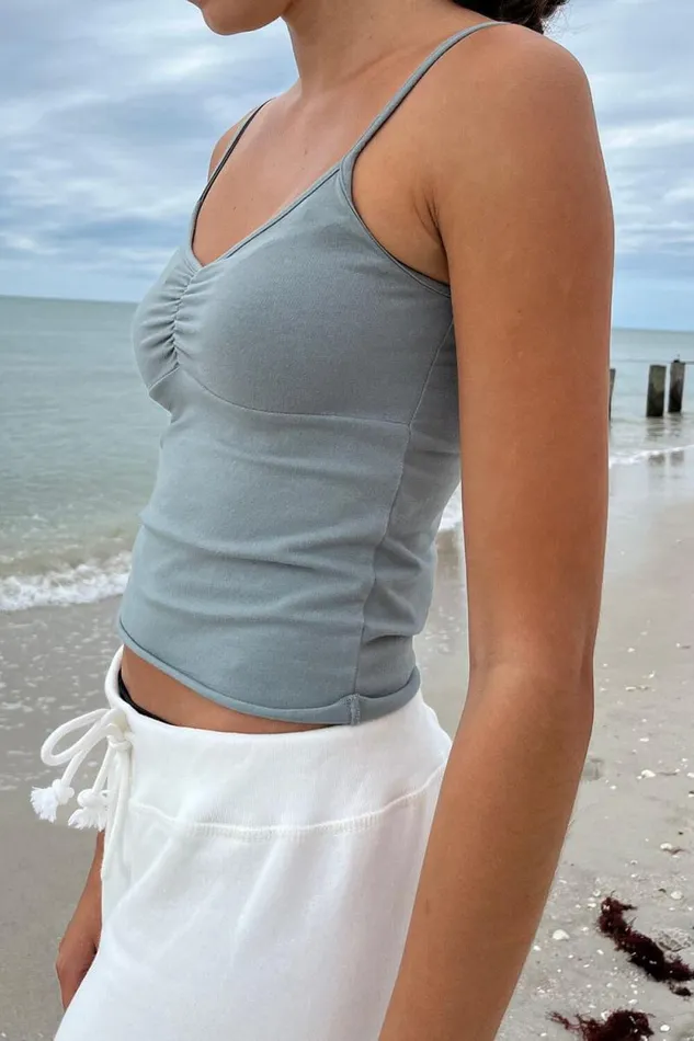 Brandy Melville Tops Archie Tank Dark Sage Green 8211 Women