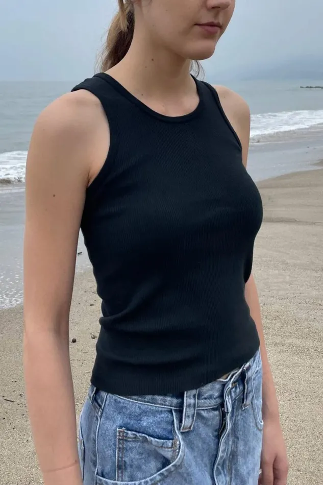 Brandy Melville Tops Natasha Tank Black 8211 Women