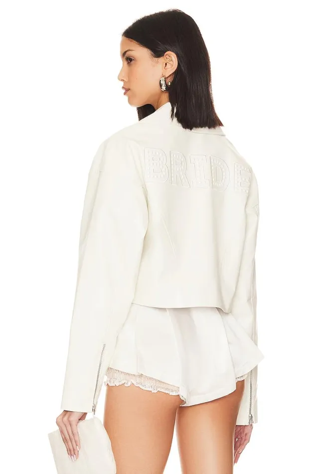 Bride Moto Jacket Bright White Women Lovers and Friends Jackets and Coats