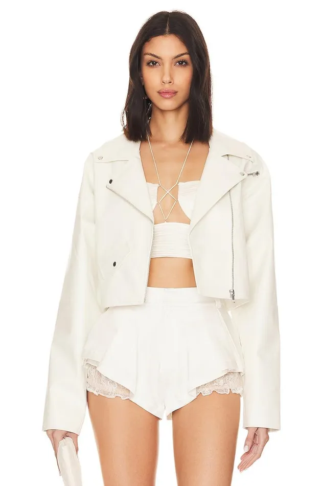 Bride Moto Jacket Bright White Women Lovers and Friends Jackets and Coats