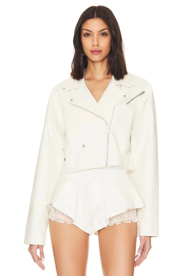 Bride Moto Jacket Bright White Women Lovers and Friends Jackets and Coats