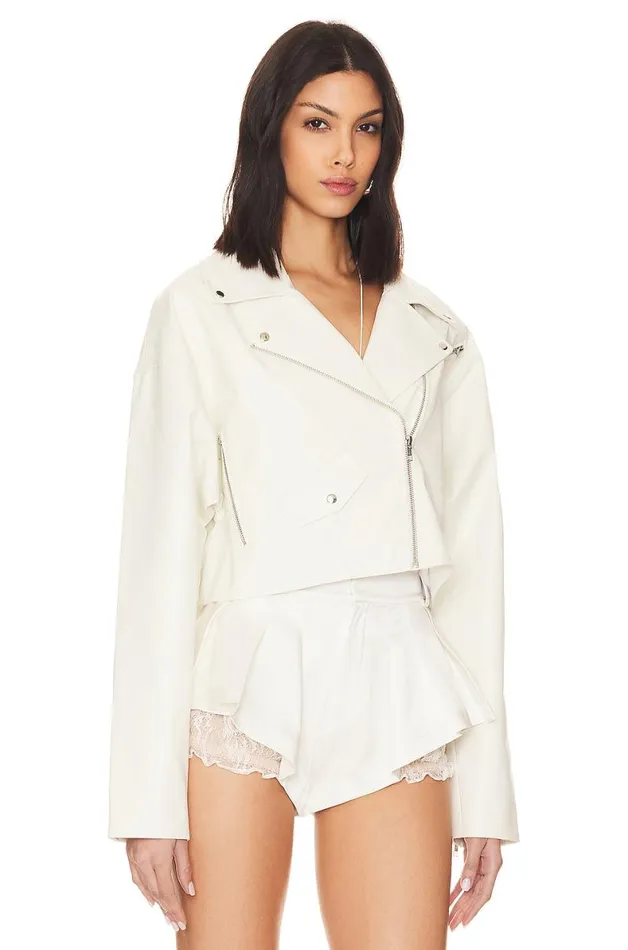 Bride Moto Jacket Bright White Women Lovers and Friends Jackets and Coats