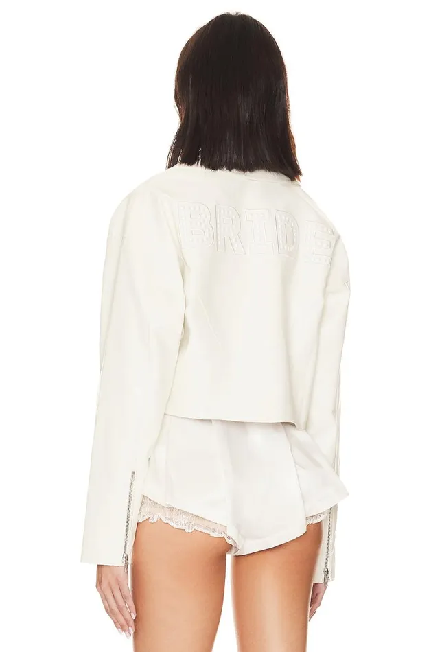 Bride Moto Jacket Bright White Women Lovers and Friends Jackets and Coats