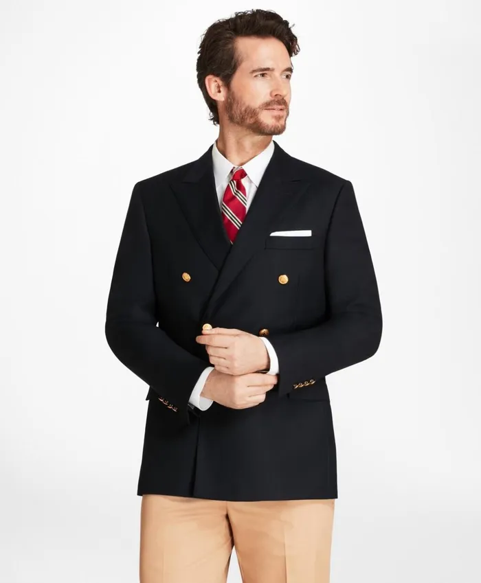 Brooks Brothers Blazers Country Club Regent Fit Saxxon Wool DoubleBreasted Blazer Navy 8211 Men Brooks Brothers Blazers Country Club Regent Fit Saxxon Wool DoubleBreasted Blazer Navy 8211 Men