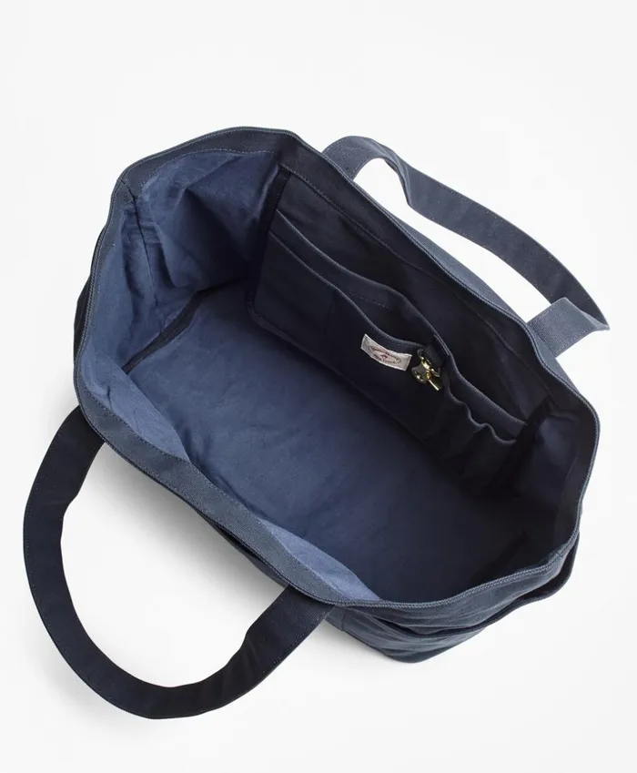 Brooks Brothers Briefcases and Luggage Canvas Tote Bag Navy 8211 Men