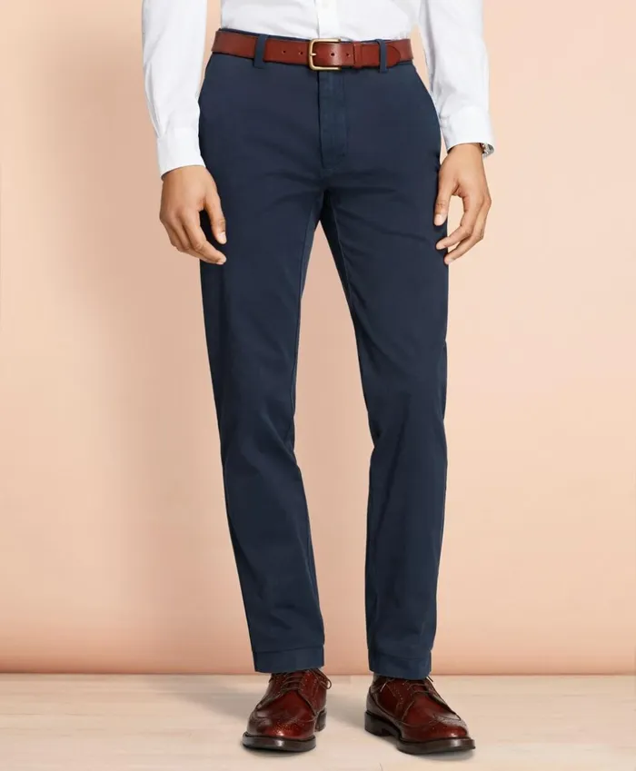 Brooks Brothers Casual Pants GarmentDyed Chinos Navy 8211 Men