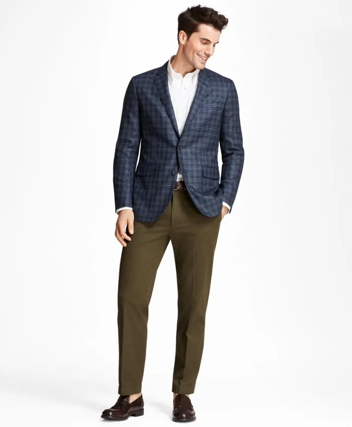 Brooks Brothers Casual Pants Milano Fit Supima Cotton Stretch Chinos Dark Green 8211 Men