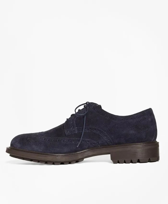 Brooks Brothers Dress and Casual Shoes 1818 Footwear Wingtips Navy 8211 Men