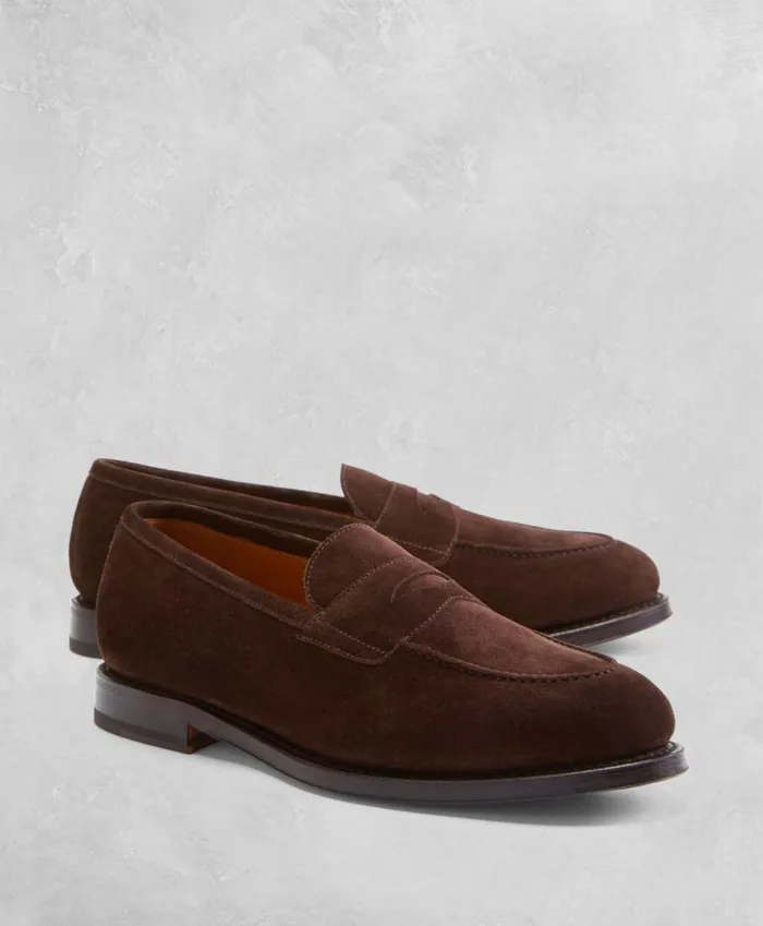 Brooks Brothers Dress and Casual Shoes Golden Fleece Suede Penny Loafers Brown 8211 Men Brooks Brothers Dress and Casual Shoes Golden Fleece Suede Penny Loafers Brown 8211 Men