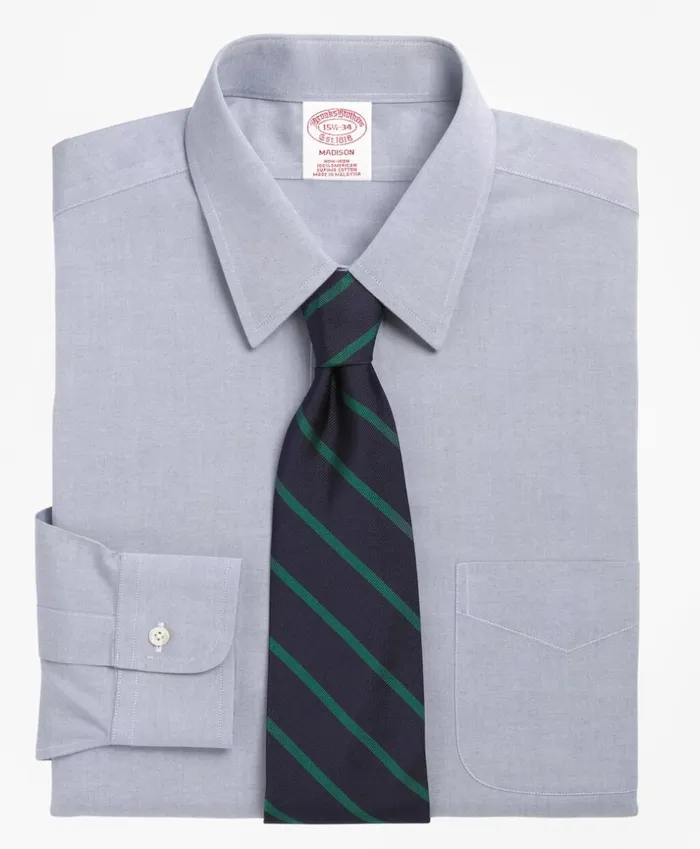 Brooks Brothers Dress Shirts Madison ClassicFit Dress Shirt NonIron Point Collar Blue 8211 Men Brooks Brothers Dress Shirts Madison ClassicFit Dress Shirt NonIron Point Collar Blue 8211 Men