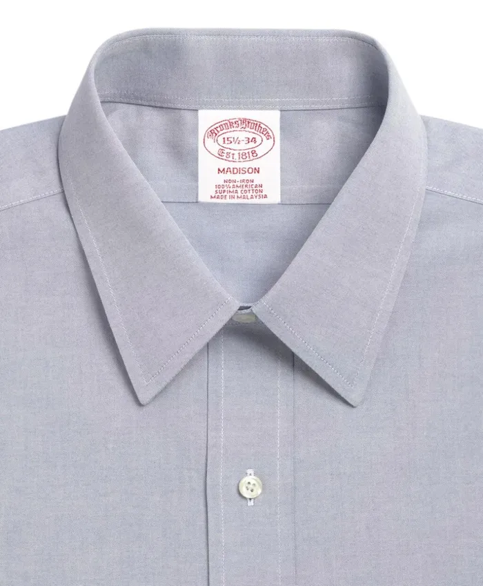 Brooks Brothers Dress Shirts Madison ClassicFit Dress Shirt NonIron Point Collar Blue 8211 Men Brooks Brothers Dress Shirts Madison ClassicFit Dress Shirt NonIron Point Collar Blue 8211 Men