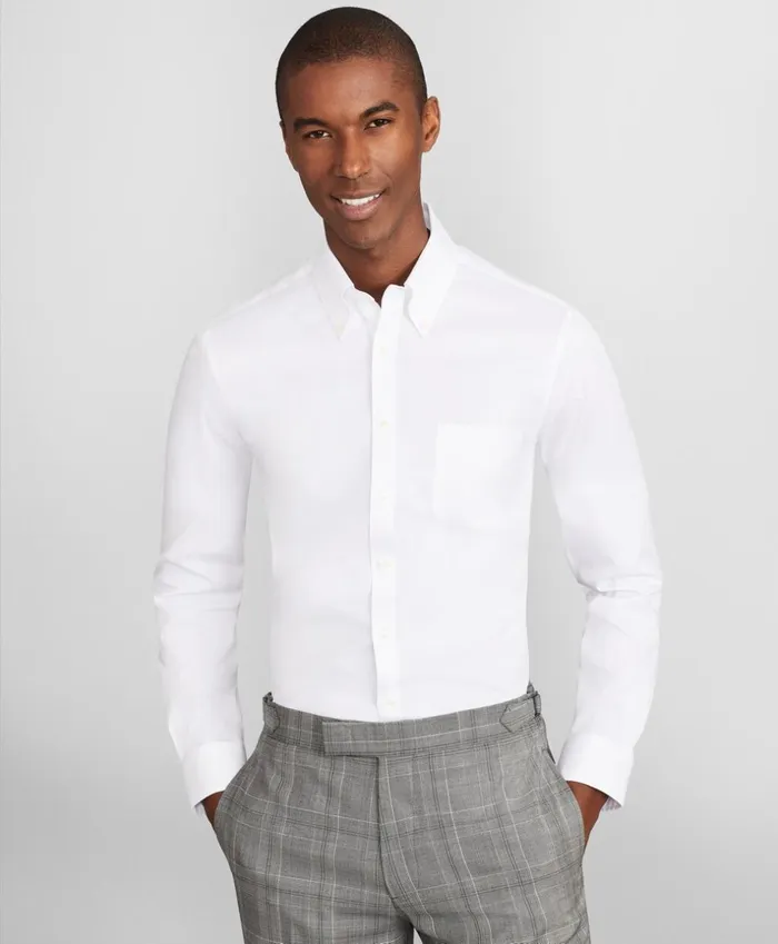 Brooks Brothers Dress Shirts Soho ExtraSlim Fit Dress Shirt Performance NonIron With COOLMAX ButtonDown Collar Twill White 8211 Men Brooks Brothers Dress Shirts Soho ExtraSlim Fit Dress Shirt Performance NonIron With COOLMAX ButtonDown Collar Twill White 8211 Men