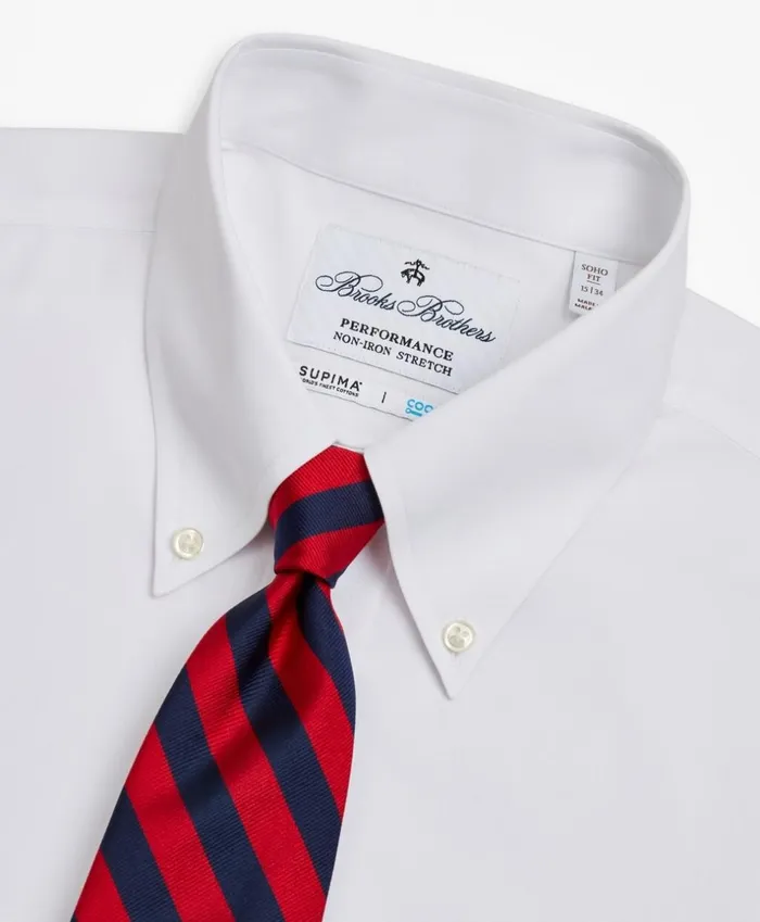 Brooks Brothers Dress Shirts Soho ExtraSlim Fit Dress Shirt Performance NonIron With COOLMAX ButtonDown Collar Twill White 8211 Men Brooks Brothers Dress Shirts Soho ExtraSlim Fit Dress Shirt Performance NonIron With COOLMAX ButtonDown Collar Twill White 8211 Men