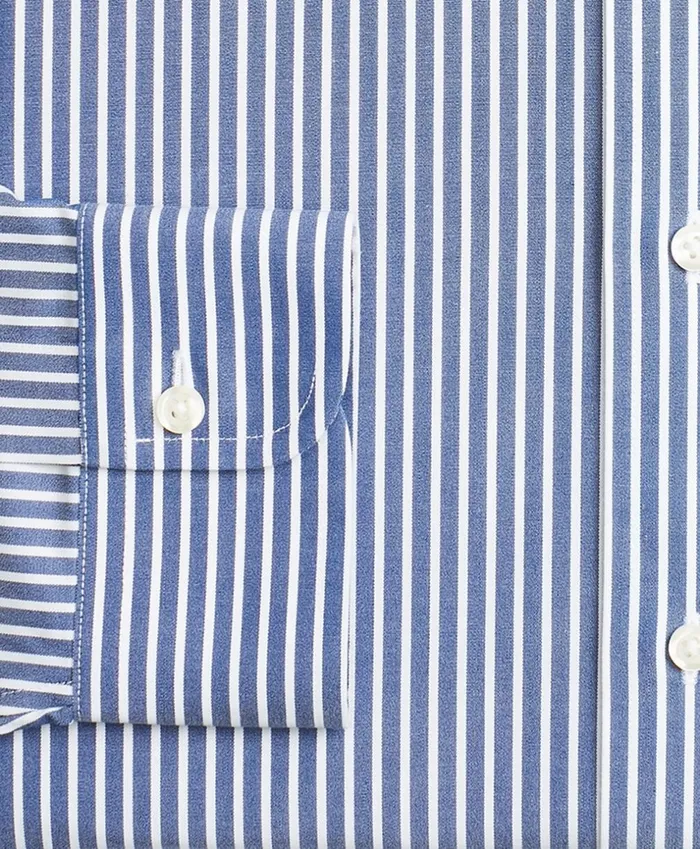 Brooks Brothers Dress Shirts Stretch Milano SlimFit Dress Shirt NonIron Ground Stripe Blue 8211 Men Brooks Brothers Dress Shirts Stretch Milano SlimFit Dress Shirt NonIron Ground Stripe Blue 8211 Men