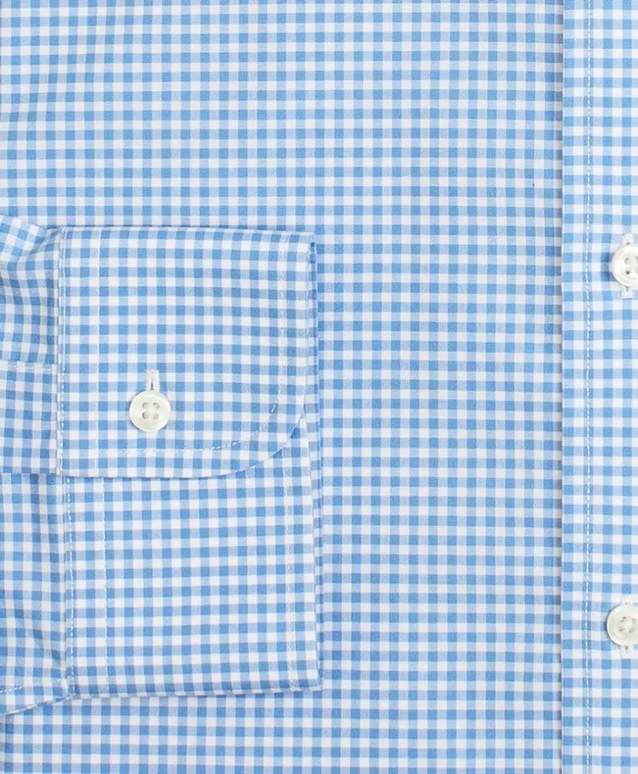 Brooks Brothers Dress Shirts Stretch Milano SlimFit Dress Shirt NonIron Poplin ButtonDown Collar Gingham Blue 8211 Men Brooks Brothers Dress Shirts Stretch Milano SlimFit Dress Shirt NonIron Poplin ButtonDown Collar Gingham Blue 8211 Men