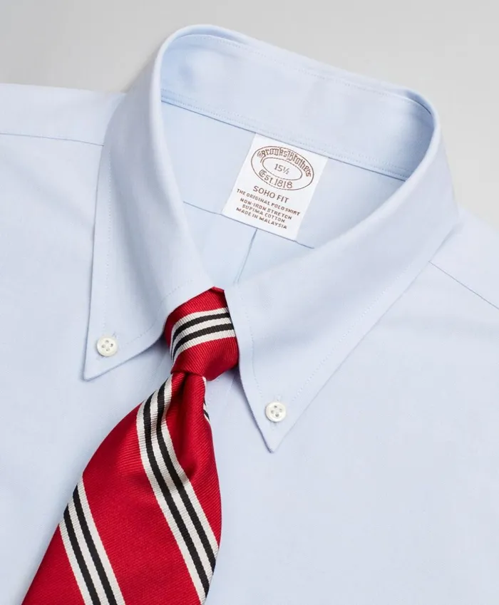 Brooks Brothers Dress Shirts Stretch Soho ExtraSlimFit Dress Shirt NonIron Poplin EndonEnd ShortSleeve Light Blue 8211 Men Brooks Brothers Dress Shirts Stretch Soho ExtraSlimFit Dress Shirt NonIron Poplin EndonEnd ShortSleeve Light Blue 8211 Men