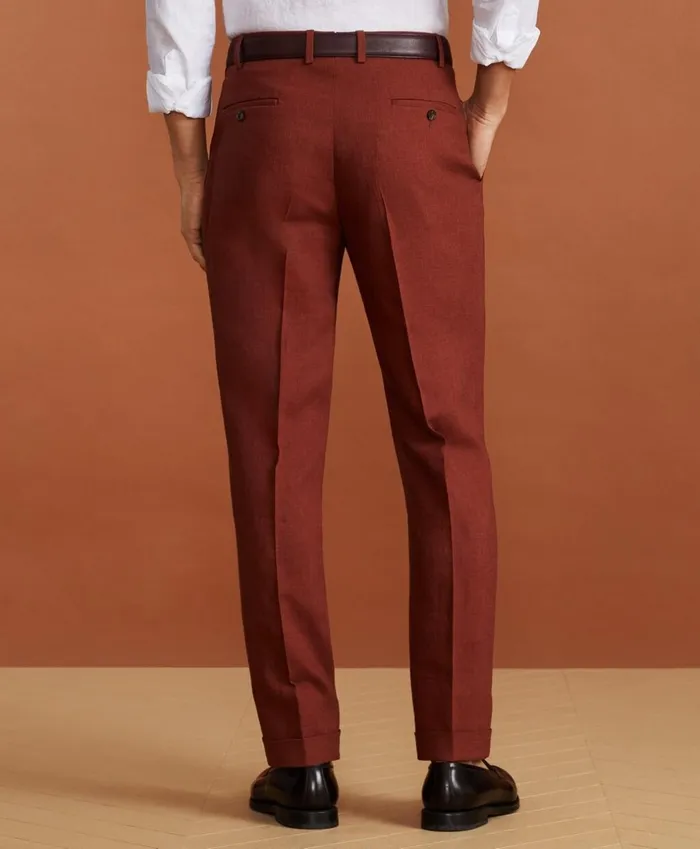 Brooks Brothers Dress Trousers Golden Fleece Linen Pleated Chino Trousers Rust 8211 Men Brooks Brothers Dress Trousers Golden Fleece Linen Pleated Chino Trousers Rust 8211 Men