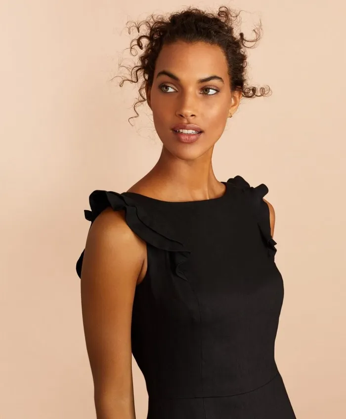Brooks Brothers Dresses LinenBlend Twill Sheath Dress Black 8211 Women Brooks Brothers Dresses LinenBlend Twill Sheath Dress Black 8211 Women