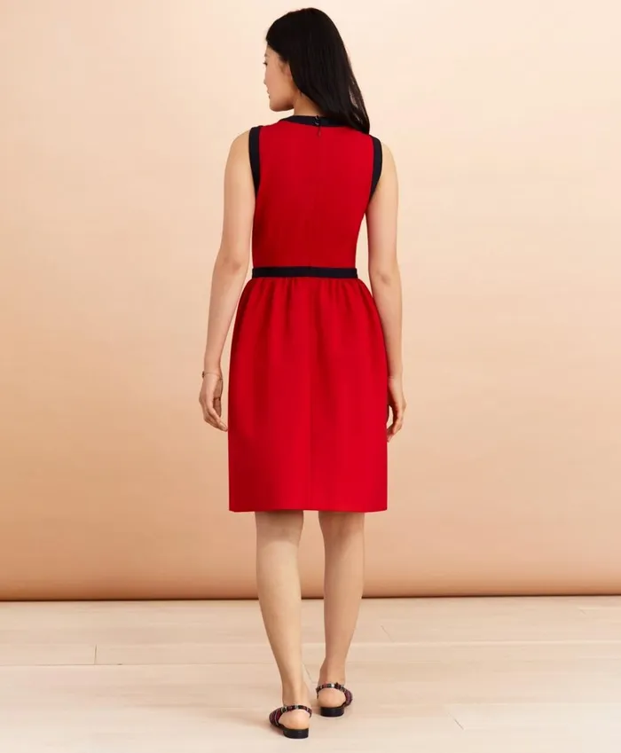 Brooks Brothers Dresses Ponte Knit ALine Dress Red 8211 Women