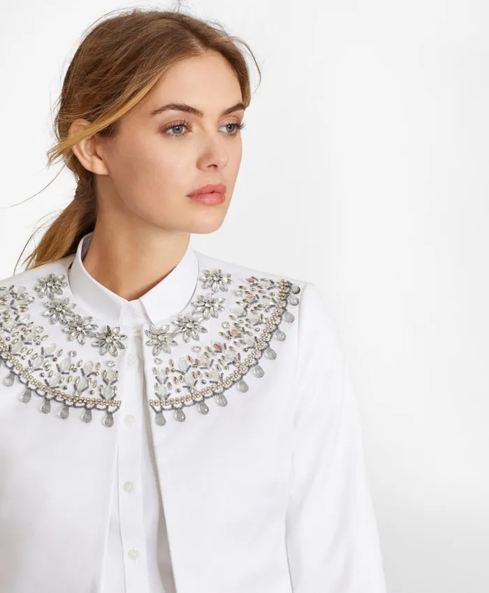 Brooks Brothers Jackets Beaded Cotton Sateen Jacket White 8211 Women Brooks Brothers Jackets Beaded Cotton Sateen Jacket White 8211 Women
