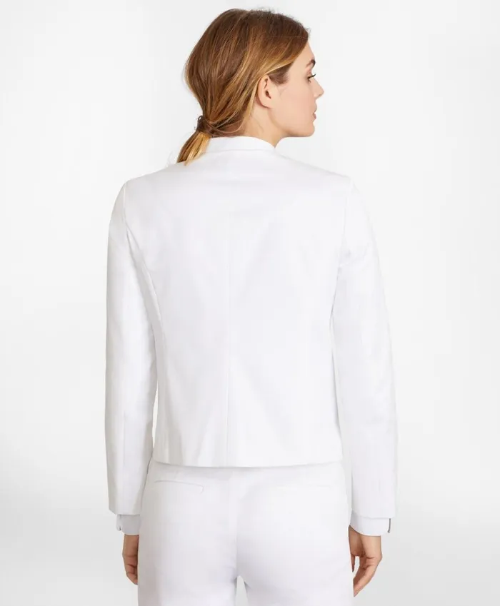 Brooks Brothers Jackets Beaded Cotton Sateen Jacket White 8211 Women Brooks Brothers Jackets Beaded Cotton Sateen Jacket White 8211 Women