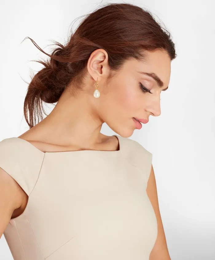 Brooks Brothers Jewelry Baroque Glass Pearl Drop Earrings Gold 8211 Women