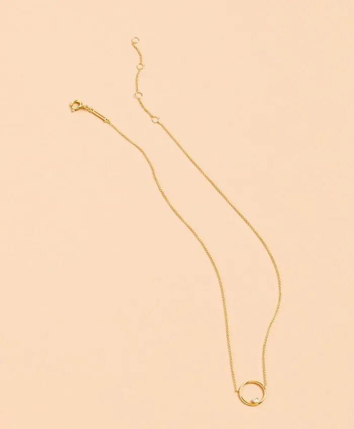 Brooks Brothers Jewelry DemiFine Crystal Circle Pendant Necklace Gold 8211 Women Brooks Brothers Jewelry DemiFine Crystal Circle Pendant Necklace Gold 8211 Women