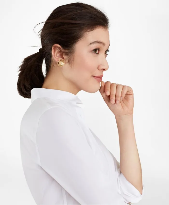 Brooks Brothers Jewelry GoldPlated Crest Clip Earrings Gold 8211 Women Brooks Brothers Jewelry GoldPlated Crest Clip Earrings Gold 8211 Women