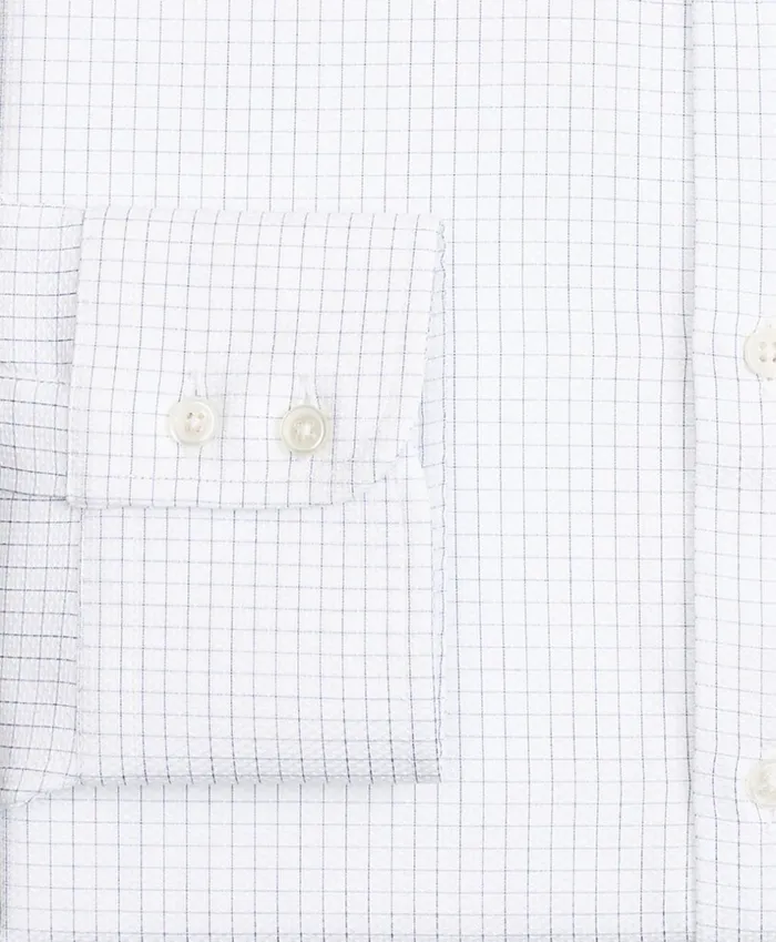 Brooks Brothers Luxury Shirts Luxury Collection Madison ClassicFit Dress Shirt Franklin Spread Collar Fine Windowpane White 8211 Men