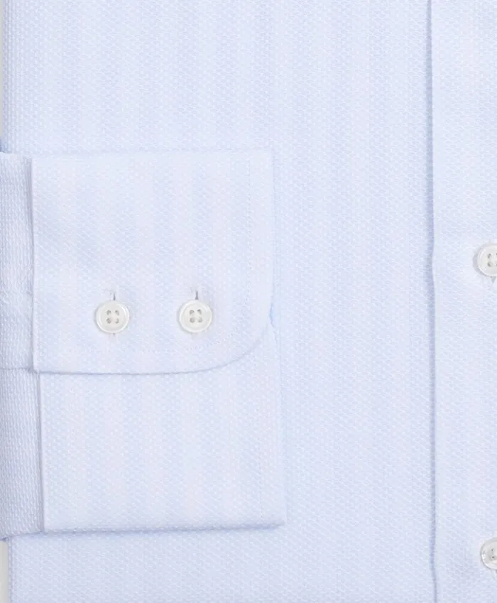 Brooks Brothers Luxury Shirts Luxury Collection Madison ClassicFit Dress Shirt Franklin Spread Collar Stripe Light Blue 8211 Men