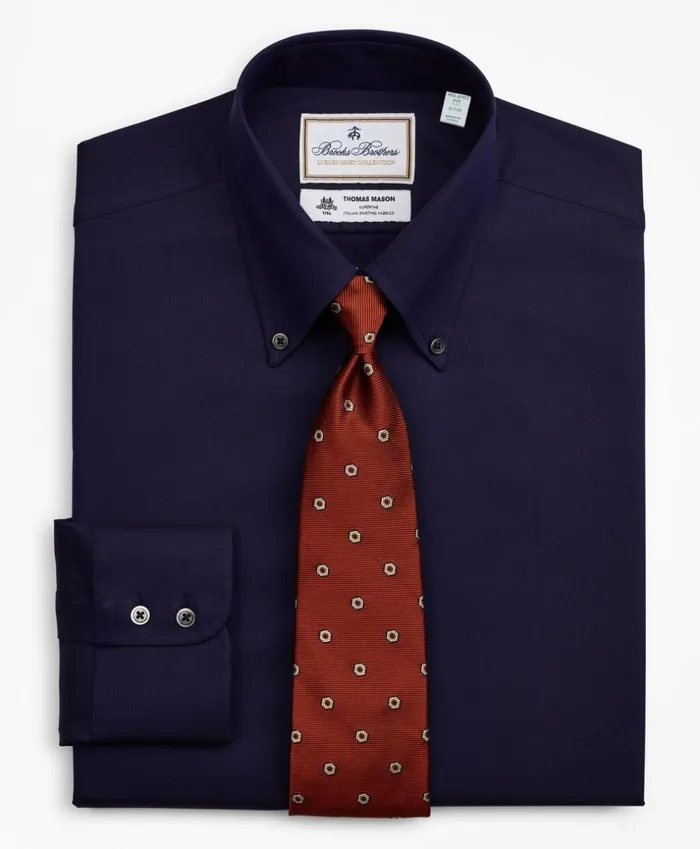 Brooks Brothers Luxury Shirts Luxury Collection Milano SlimFit Dress Shirt ButtonDown Collar Stripe Navy 8211 Men Brooks Brothers Luxury Shirts Luxury Collection Milano SlimFit Dress Shirt ButtonDown Collar Stripe Navy 8211 Men