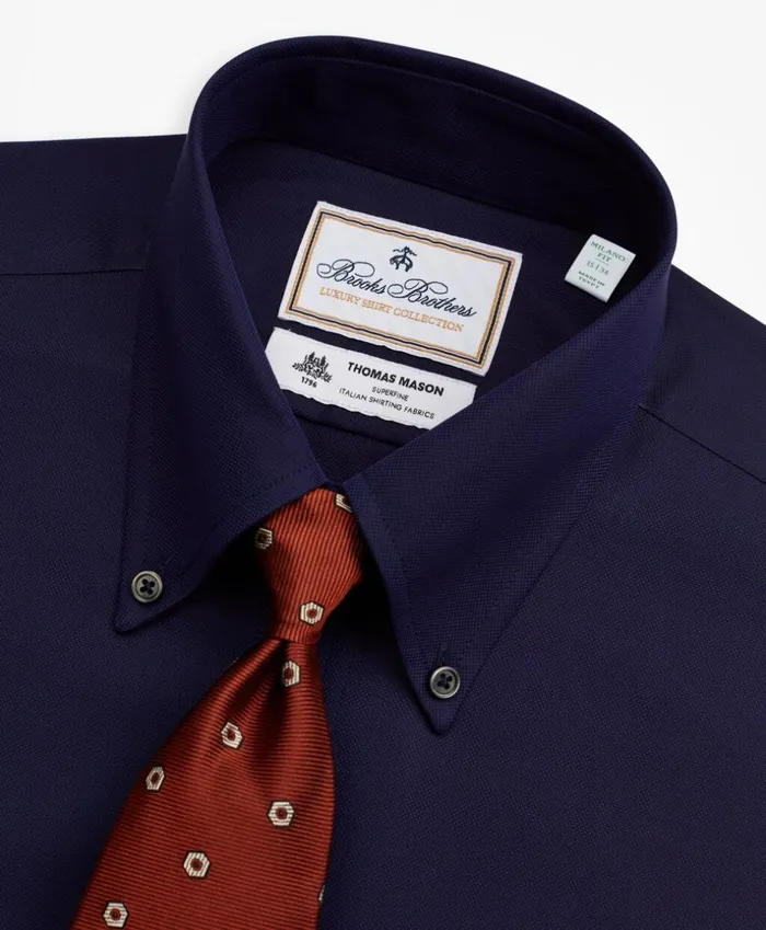 Brooks Brothers Luxury Shirts Luxury Collection Milano SlimFit Dress Shirt ButtonDown Collar Stripe Navy 8211 Men Brooks Brothers Luxury Shirts Luxury Collection Milano SlimFit Dress Shirt ButtonDown Collar Stripe Navy 8211 Men