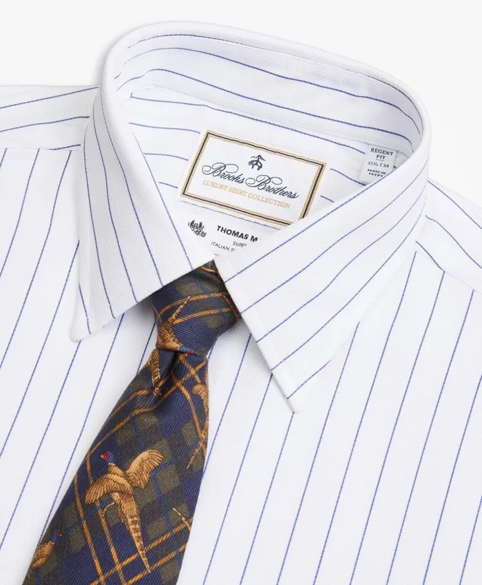 Brooks Brothers Luxury Shirts Luxury Collection Regent Fitted Dress Shirt Franklin Spread Collar Pinstripe White 8211 Men Brooks Brothers Luxury Shirts Luxury Collection Regent Fitted Dress Shirt Franklin Spread Collar Pinstripe White 8211 Men