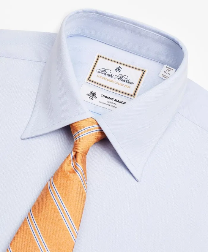 Brooks Brothers Luxury Shirts Luxury Collection Soho ExtraSlimFit Dress Shirt Franklin Spread Collar Herringbone Light Blue 8211 Men Brooks Brothers Luxury Shirts Luxury Collection Soho ExtraSlimFit Dress Shirt Franklin Spread Collar Herringbone Light Blue 8211 Men