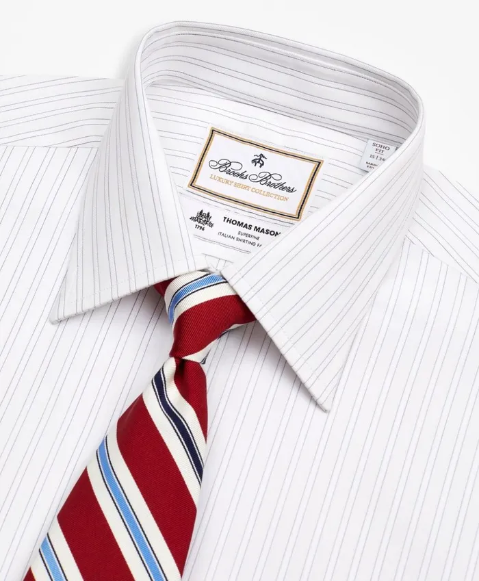 Brooks Brothers Luxury Shirts Luxury Collection Soho ExtraSlimFit Dress Shirt Franklin Spread Collar Stripe White 8211 Men Brooks Brothers Luxury Shirts Luxury Collection Soho ExtraSlimFit Dress Shirt Franklin Spread Collar Stripe White 8211 Men