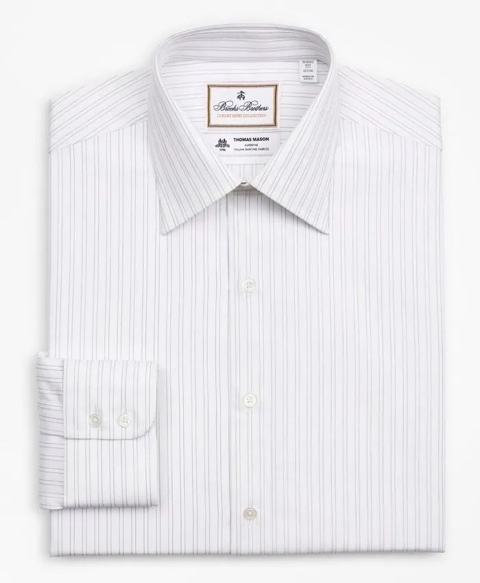 Brooks Brothers Luxury Shirts Luxury Collection Soho ExtraSlimFit Dress Shirt Franklin Spread Collar Stripe White 8211 Men Brooks Brothers Luxury Shirts Luxury Collection Soho ExtraSlimFit Dress Shirt Franklin Spread Collar Stripe White 8211 Men