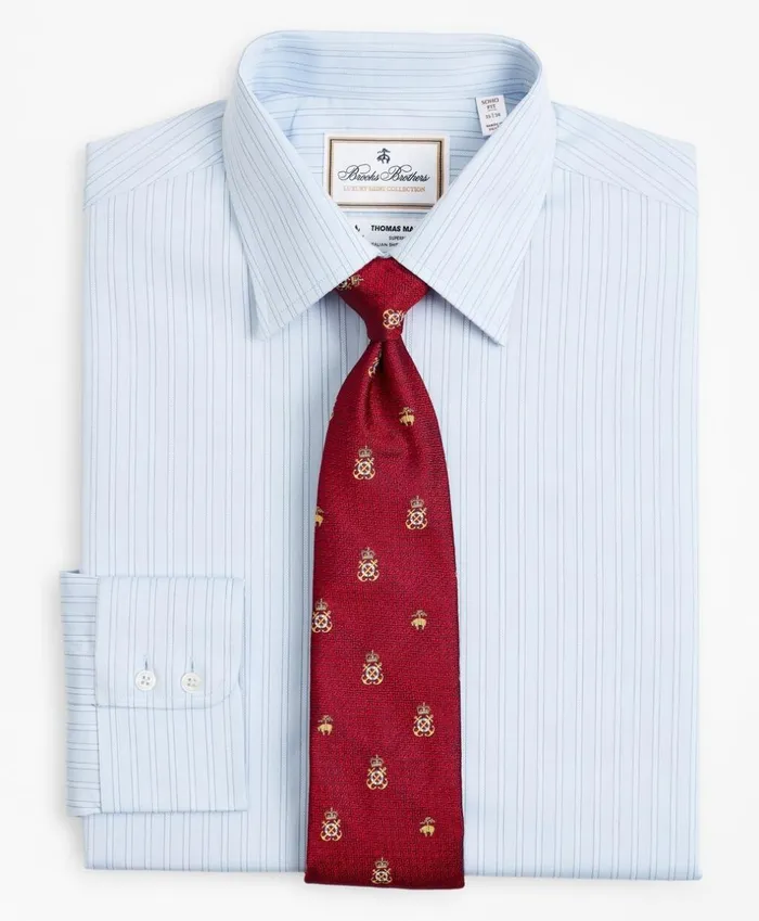 Brooks Brothers Luxury Shirts Luxury Collection Soho ExtraSlimFit Dress Shirt Franklin Spread Collar Textured Stripe Light Blue 8211 Men Brooks Brothers Luxury Shirts Luxury Collection Soho ExtraSlimFit Dress Shirt Franklin Spread Collar Textured Stripe Light Blue 8211 Men