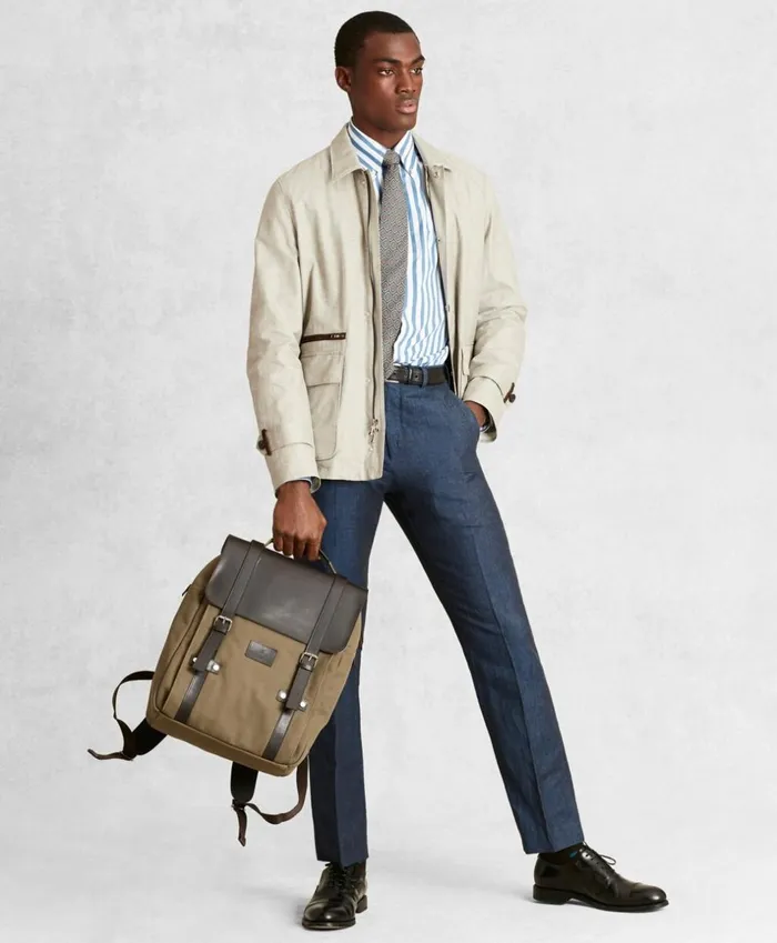 Brooks Brothers Outerwear Golden Fleece LinenBlend Twill Jacket Beige 8211 Men Brooks Brothers Outerwear Golden Fleece LinenBlend Twill Jacket Beige 8211 Men