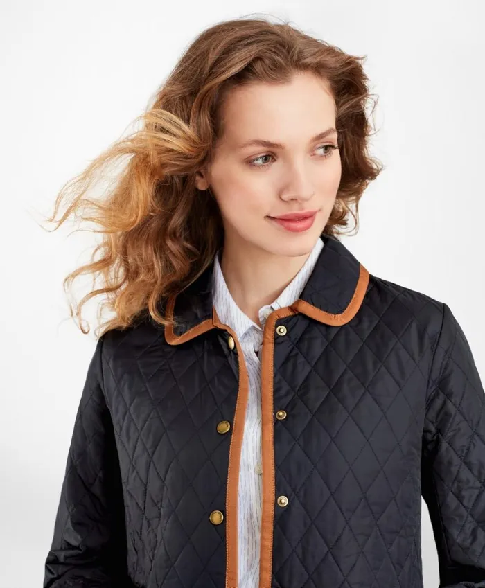 Brooks Brothers Outerwear WaterRepellent Quilted Car Coat Black 8211 Women Brooks Brothers Outerwear WaterRepellent Quilted Car Coat Black 8211 Women