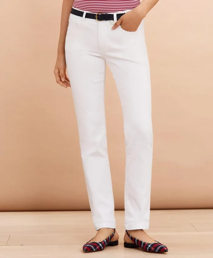 Brooks Brothers Pants Skirts and Shorts Stretch Denim FivePocket Pants White 8211 Women Brooks Brothers Pants Skirts and Shorts Stretch Denim FivePocket Pants White 8211 Women