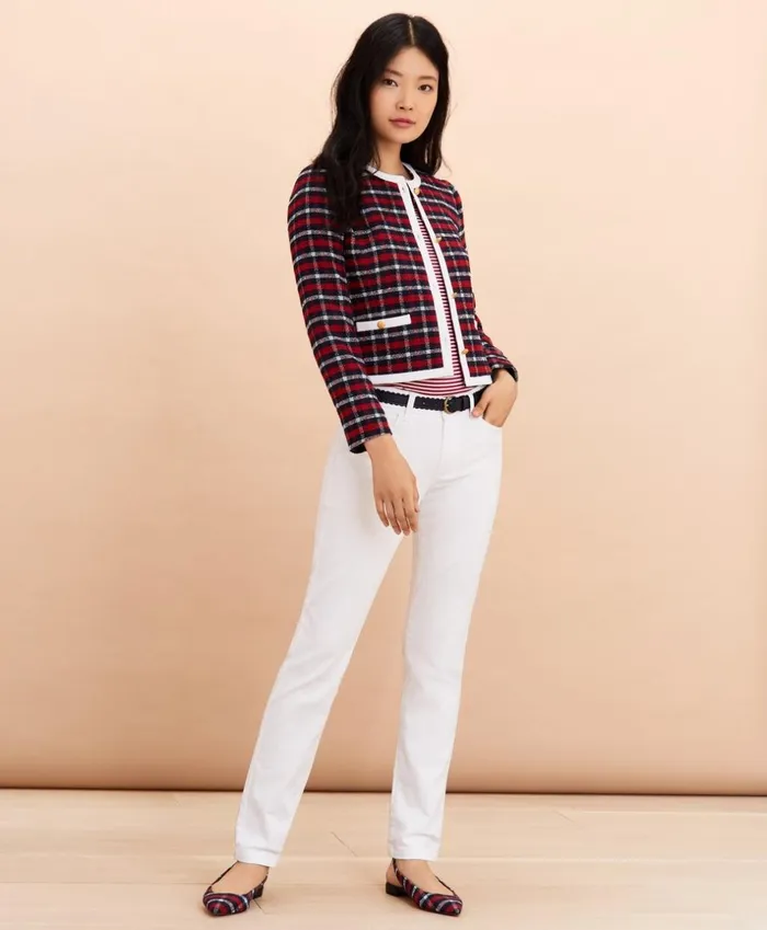 Brooks Brothers Pants Skirts and Shorts Stretch Denim FivePocket Pants White 8211 Women