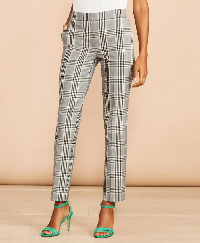 Brooks Brothers Pants Skirts and Shorts Tartan StretchCottonBlend Cropped Pants Blackmulti 8211 Women Brooks Brothers Pants Skirts and Shorts Tartan StretchCottonBlend Cropped Pants Blackmulti 8211 Women