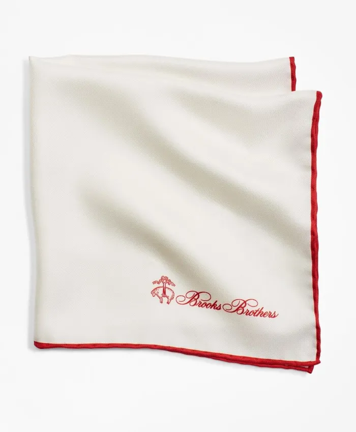 Brooks Brothers Pocket Squares and Handkerchiefs Edge Framed Pocket Square Whitered 8211 Men Brooks Brothers Pocket Squares and Handkerchiefs Edge Framed Pocket Square Whitered 8211 Men