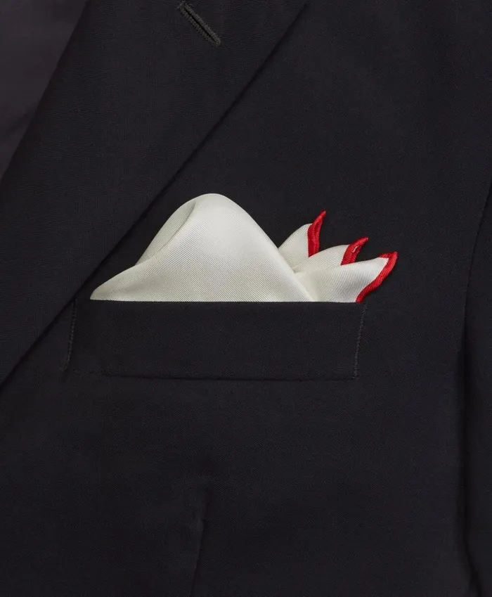 Brooks Brothers Pocket Squares and Handkerchiefs Edge Framed Pocket Square Whitered 8211 Men Brooks Brothers Pocket Squares and Handkerchiefs Edge Framed Pocket Square Whitered 8211 Men