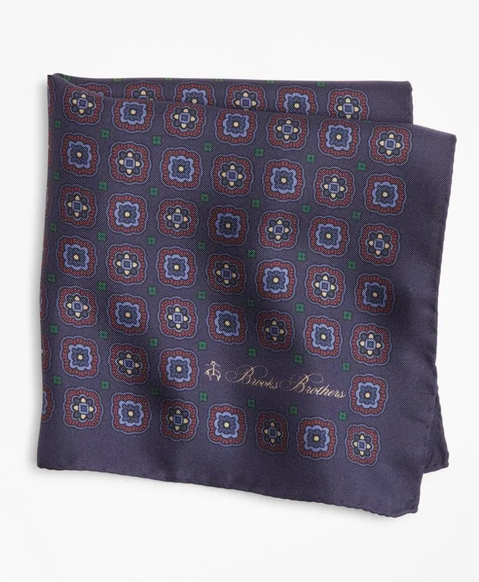 Brooks Brothers Pocket Squares and Handkerchiefs MultiSquare Medallion Pocket Square Navy 8211 Men Brooks Brothers Pocket Squares and Handkerchiefs MultiSquare Medallion Pocket Square Navy 8211 Men
