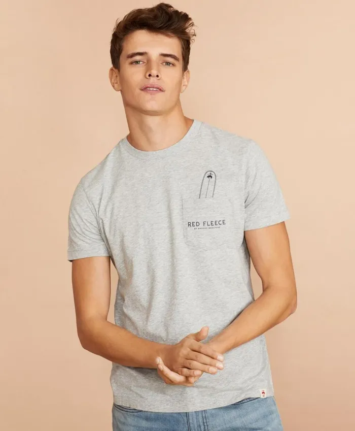 Brooks Brothers Polos and TShirts Cotton Surfboard Pocket TShirt Grey 8211 Men Brooks Brothers Polos and TShirts Cotton Surfboard Pocket TShirt Grey 8211 Men