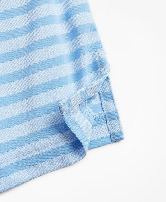 Brooks Brothers Polos and TShirts Performance Series Textured Stripe Polo Shirt Vista Blue 8211 Men Brooks Brothers Polos and TShirts Performance Series Textured Stripe Polo Shirt Vista Blue 8211 Men